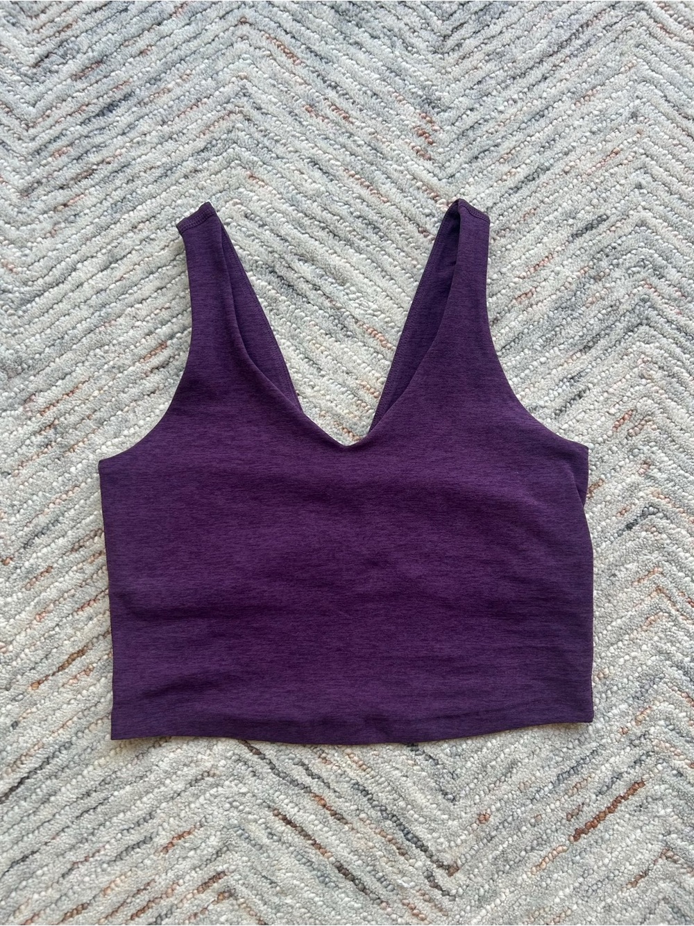 Beyond Yoga “Spacedye Good Day Cropped Tank” in Purple